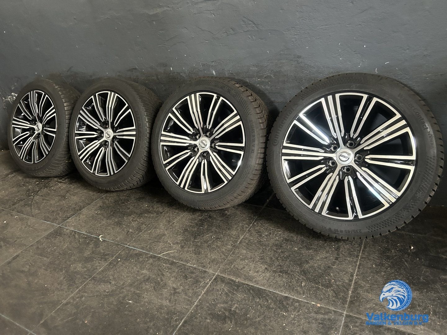 8-9mm! Originele Volvo S60 V60 Multi Spoke Black Diamond 18, 18 inch, Gebruikt, -, -