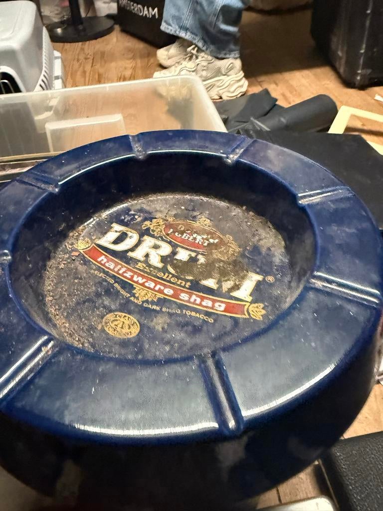 Vintage Drum shag asbak - Mega druk - 20 jaar oud, Ophalen of Verzenden, Gebruikt, Asbak