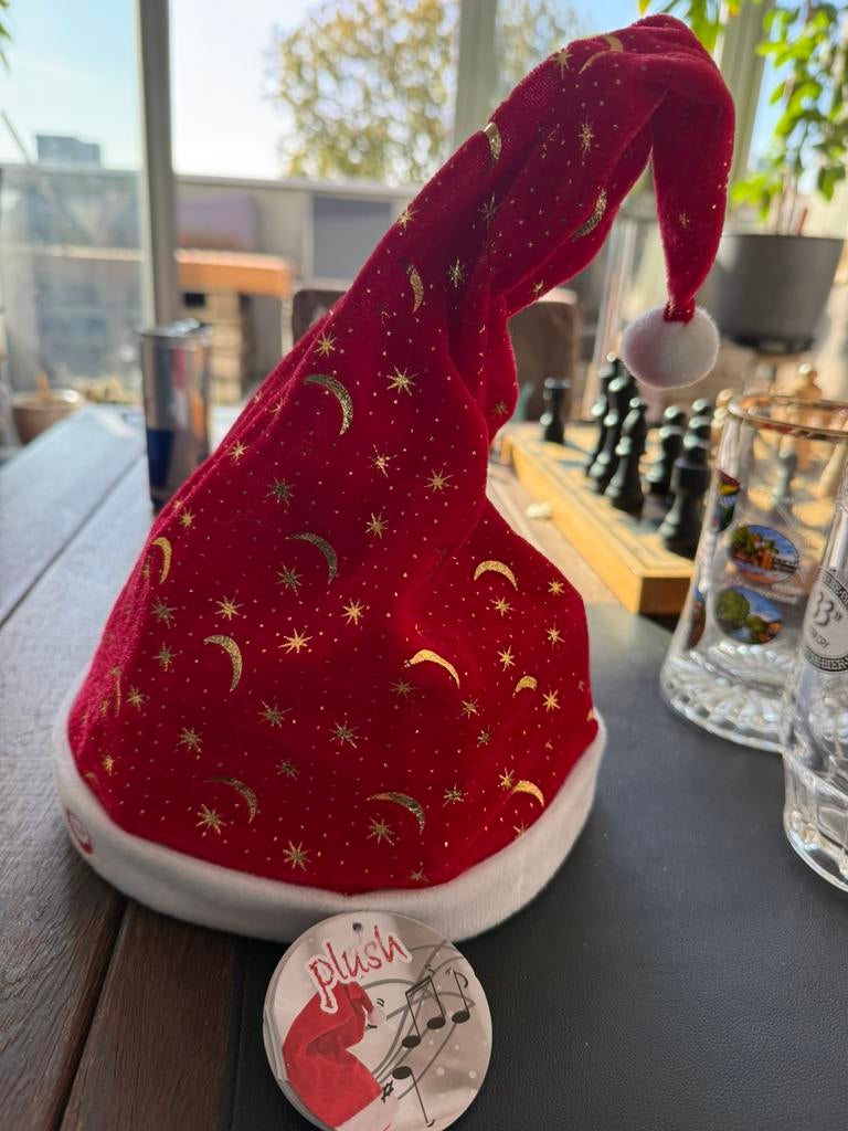 (NEW) Originele Bewegende Kerstmuts met licht en geluid, Diversen, Kerst, Ophalen of Verzenden, Nieuw