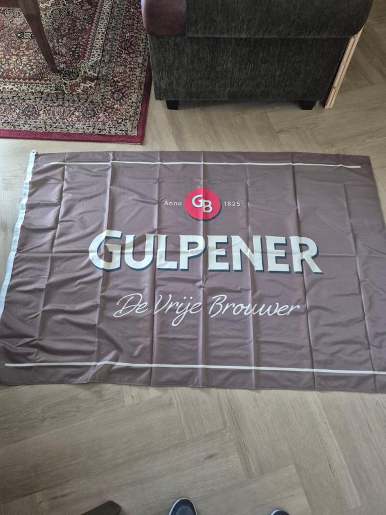 Nieuw Gulpener Reclamebord/Vlag - 120 x 180 cm, Verzamelen, Biermerken, Ophalen of Verzenden, Nieuw, Reclamebord, Plaat of Schild