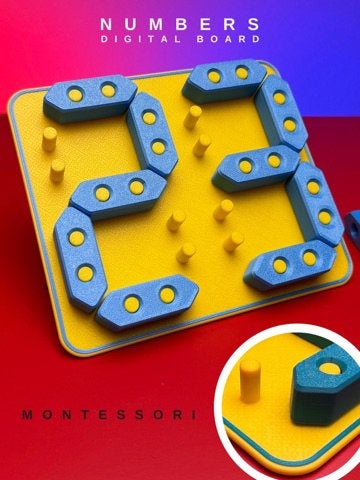 Montessori Cijferbord 2 cijf – Educatief Speelgoed Kinderen, Ophalen of Verzenden, Nieuw, Rekenen