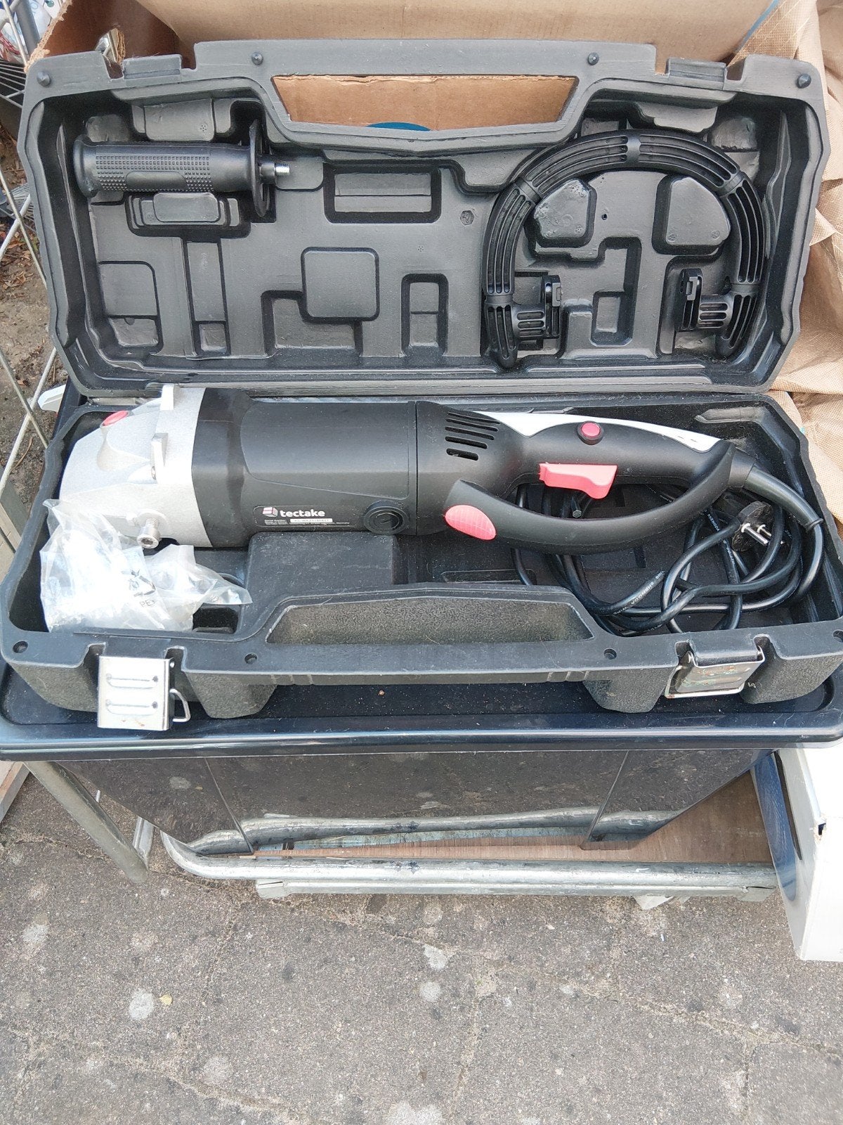 Tectake Polijstmachine/Schuurmachine met accessoires, Ophalen of Verzenden, Gebruikt, 1200 watt of meer, Overige typen