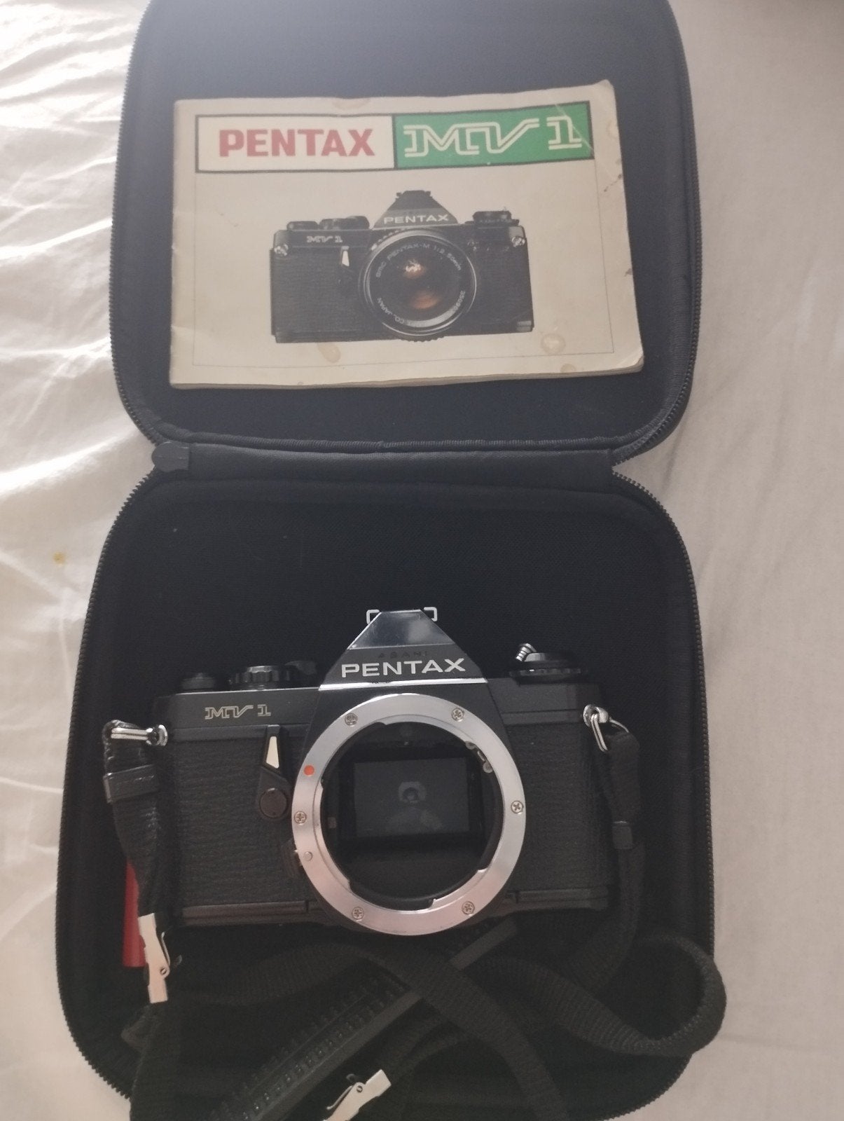 Pentax MV-1 35mm film camera (Vintage) + tas en handleidingB, Ophalen of Verzenden, Zo goed als nieuw, Spiegelreflex, Pentax