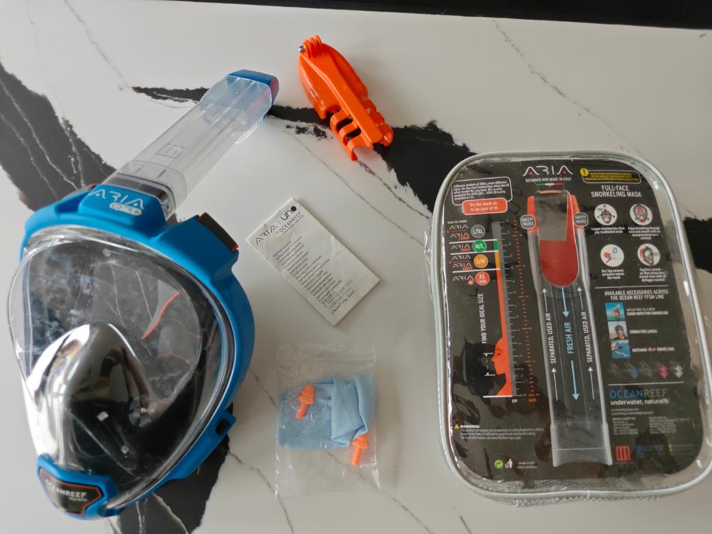 🌊 Aria Ocean Reef QR+ Snorkelmasker - CO2 veilig 🌊, Ophalen of Verzenden, Zo goed als nieuw, Duikbril of Snorkel
