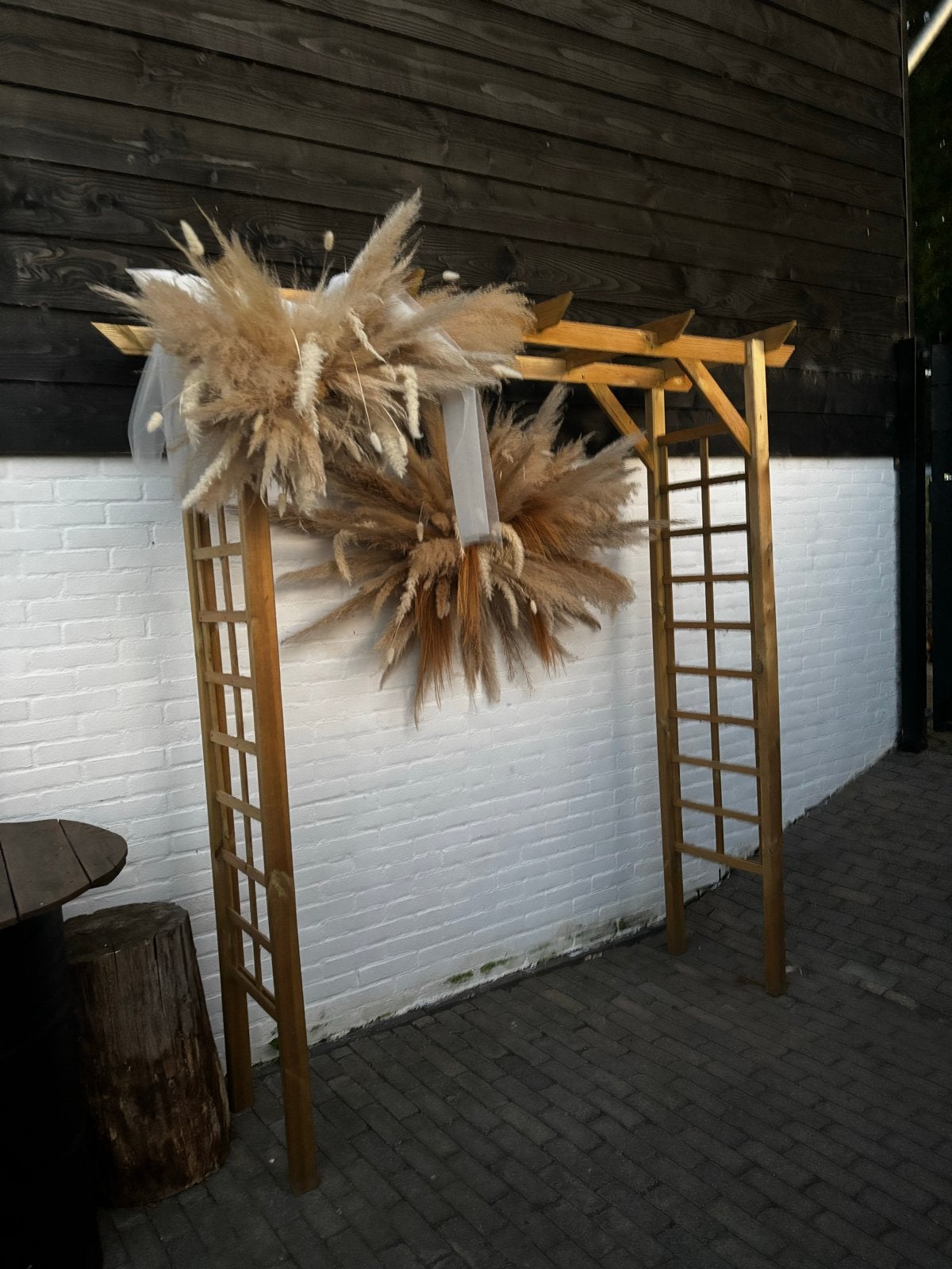 Houten pergola (Trouwprieel), Tuin en Terras, Ophalen, Zo goed als nieuw