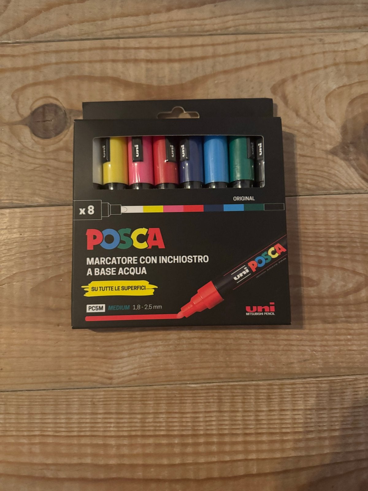 POSCA stiften set - 8 kleuren, medium punt (1.8-2.5mm), Hobby en Vrije tijd, Tekenen, Ophalen of Verzenden, Nieuw, Potlood of Stift
