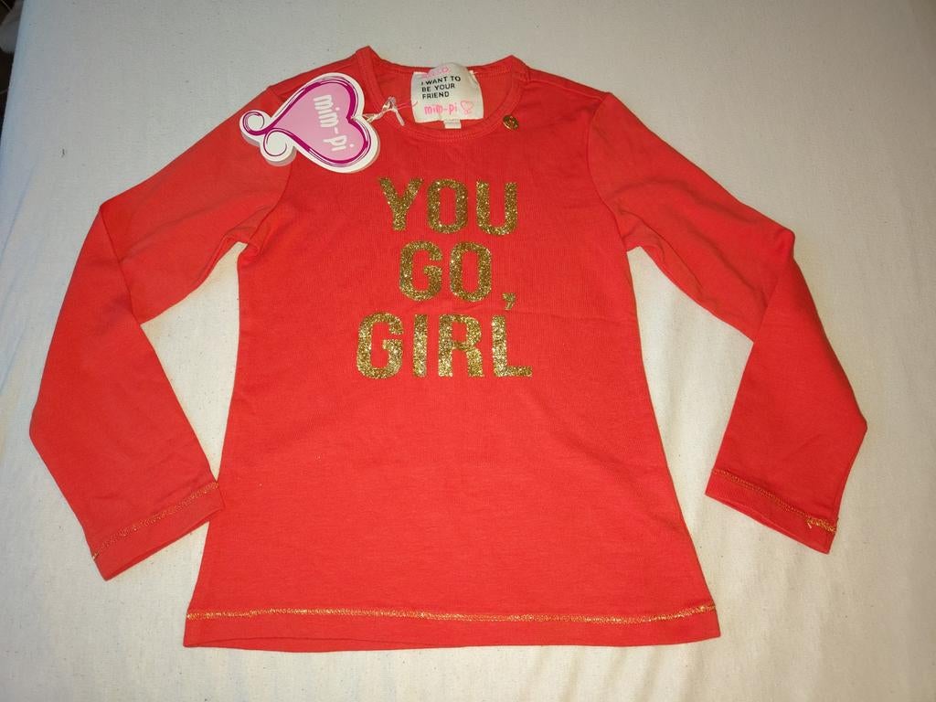 Nieuw oranje goud Koningsdag 116 T-shirt Mim-Pi, Ophalen of Verzenden, Nieuw, Mim-pi, Meisje