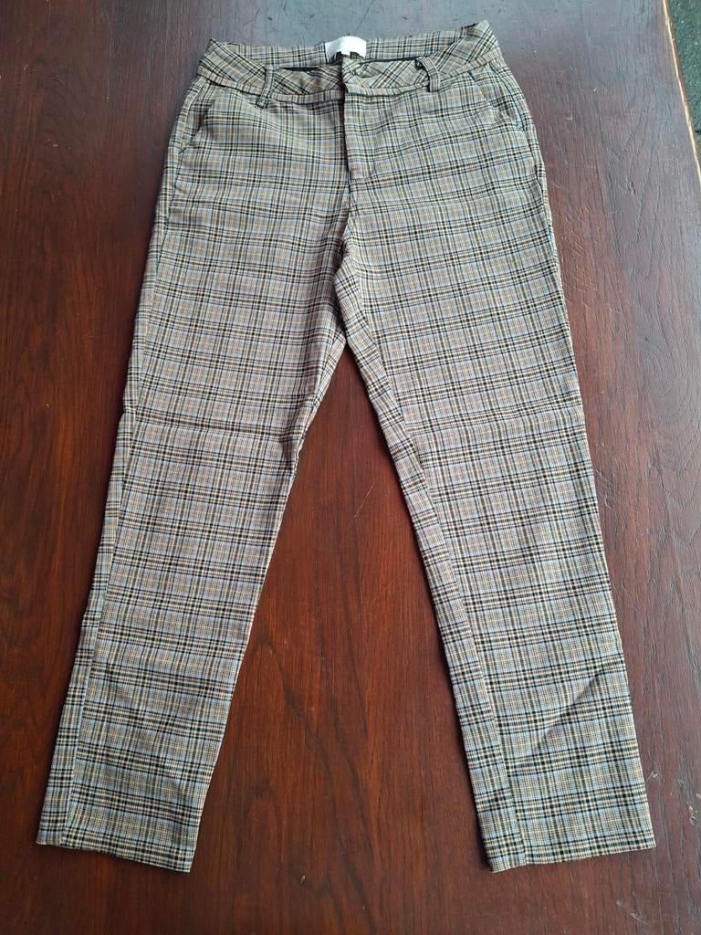 Minus Broek Maat 36 - Ruitmotief Bruin/Beige, Minus, Bruin, Ophalen of Verzenden, Maat 36 (S)