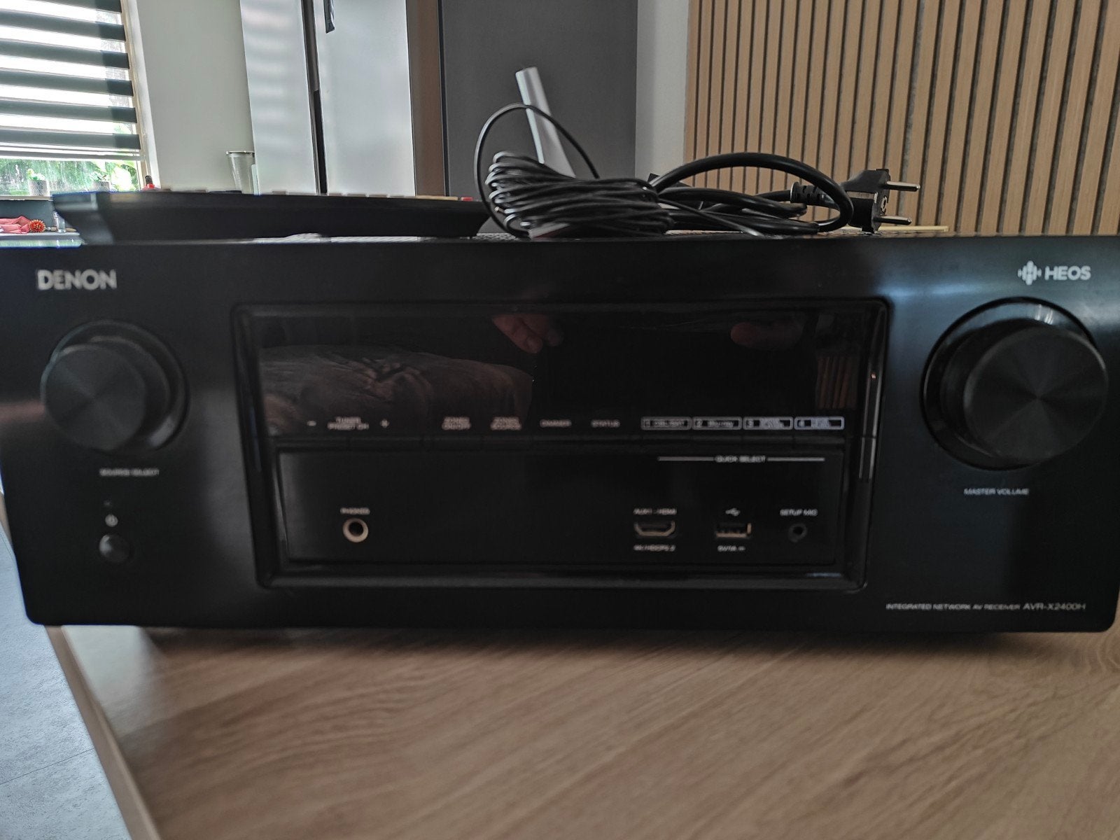 Denon AVR-X2400H receiver, Audio, Tv en Foto, Ophalen, Zo goed als nieuw, 60 tot 120 watt, Denon