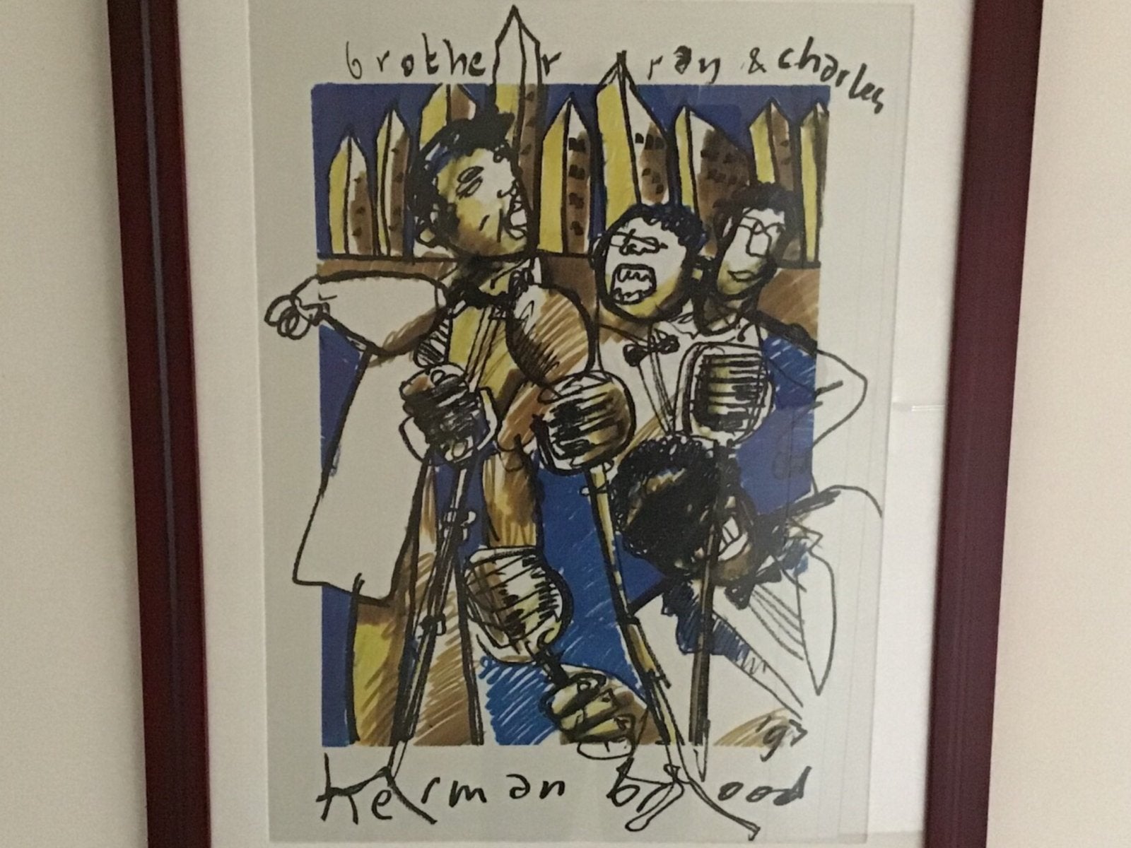 Herman Brood.. Brother Ray Charles - Free Record Shop serie, Ingelijst, Ophalen, Portret en Figuren