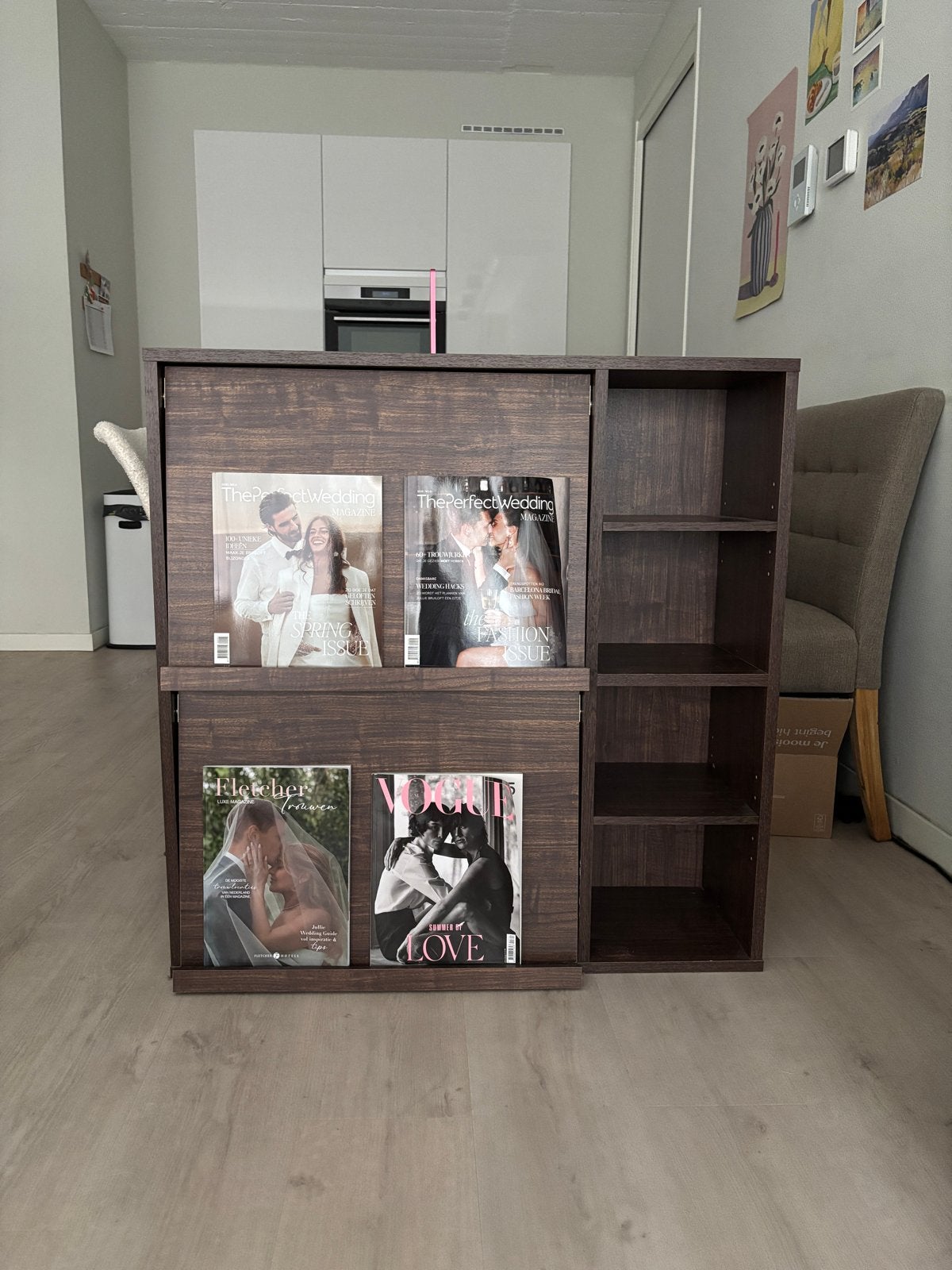 Leuke magazine kast - 90x90x30 cm, Ophalen, Met plank(en), Gebruikt, 50 tot 100 cm