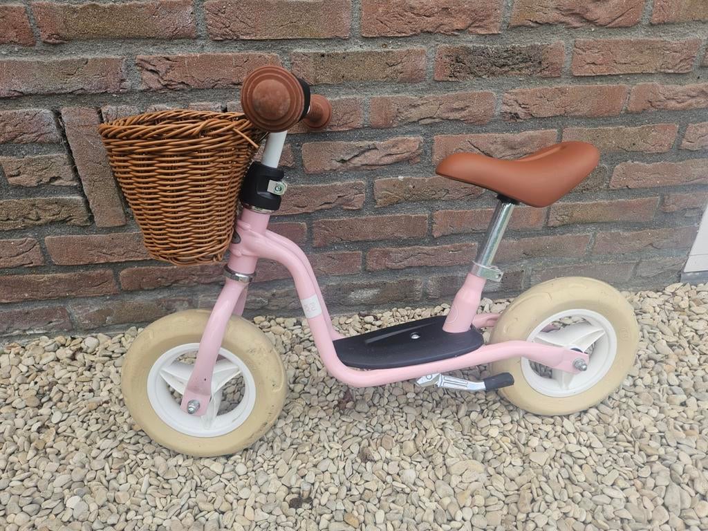 Roze Puky loopfiets met mandje, Ophalen