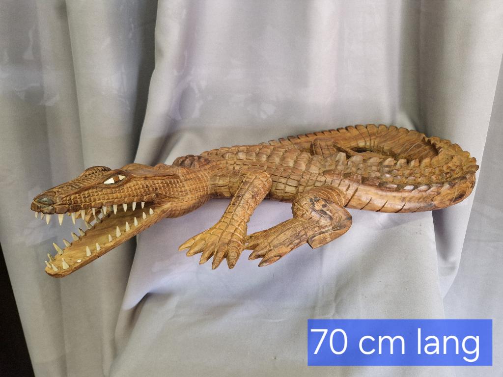 prachtig grote handgesneden krokodil, Ophalen of Verzenden