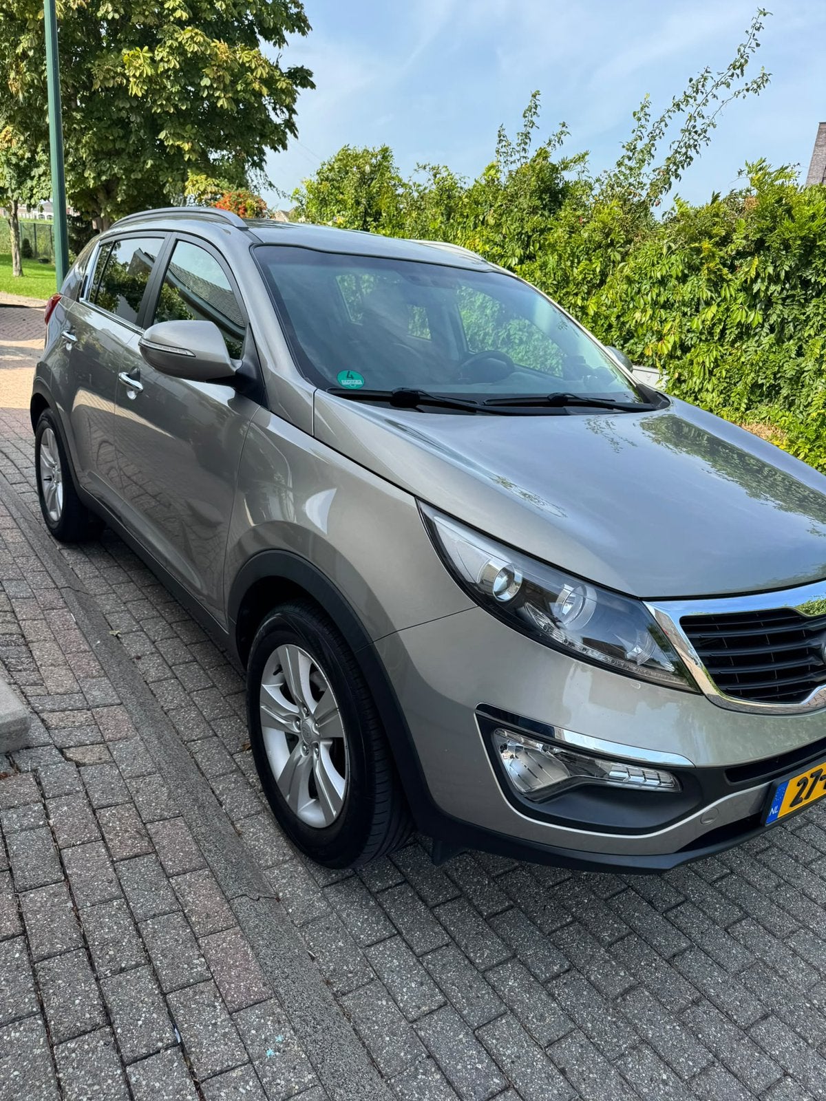 Kia Sportage 2.0 Cvvt 2011 zeer nette auto, Auto's, 1998 cc, Zwart, 4 cilinders, Leder en Stof