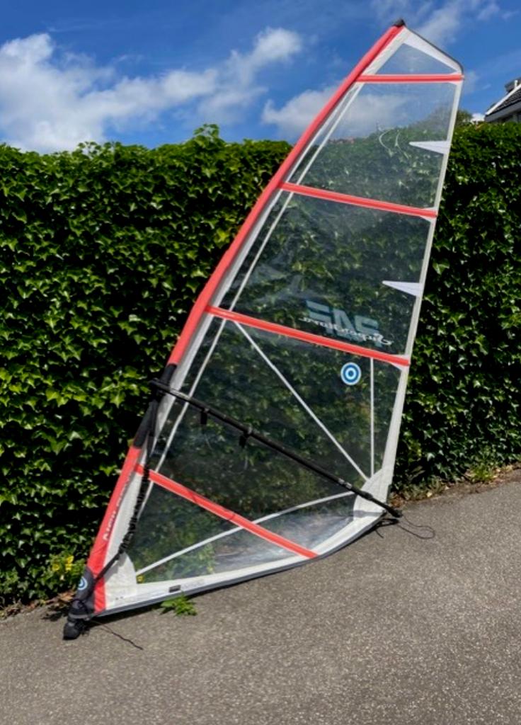 NeilPryde surf zeil free wave  5,4 + mast en giek compleet, Watersport en Boten, Ophalen, Gebruikt, 5 tot 6.5 m², Met mast