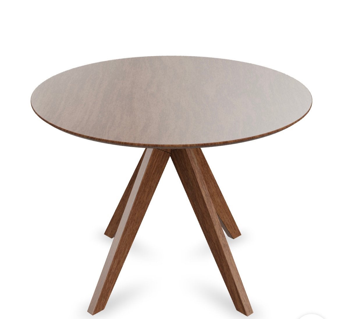 Ronde eettafel Sekiz, Ø100 cm – donker hout, Ophalen of Verzenden, Zo goed als nieuw