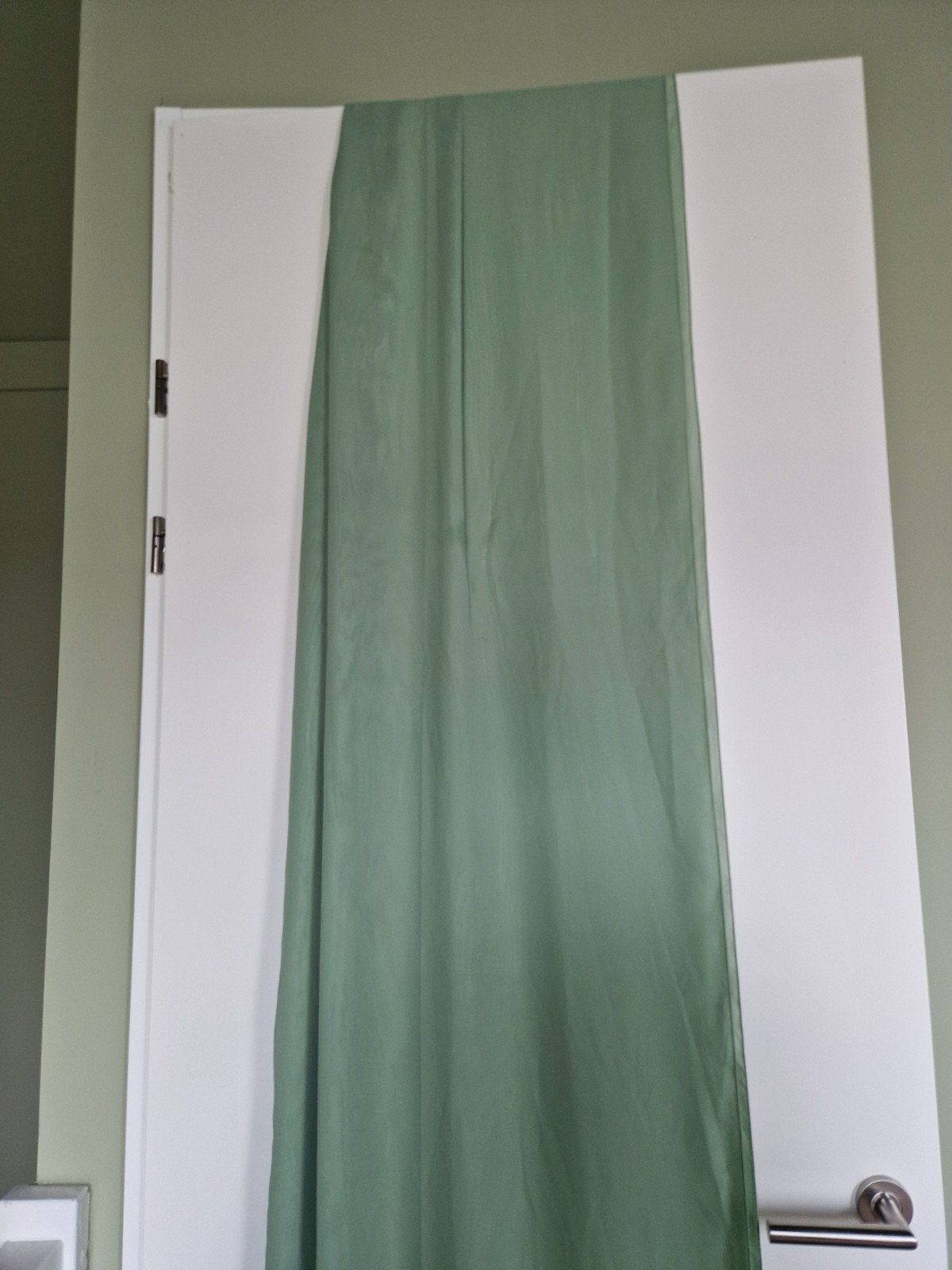 3x Groene Chiffon Decoratie Doeken (10m x 70cm), Hobby en Vrije tijd, Stoffen en Lappen, Ophalen, Overige materialen, Gebruikt