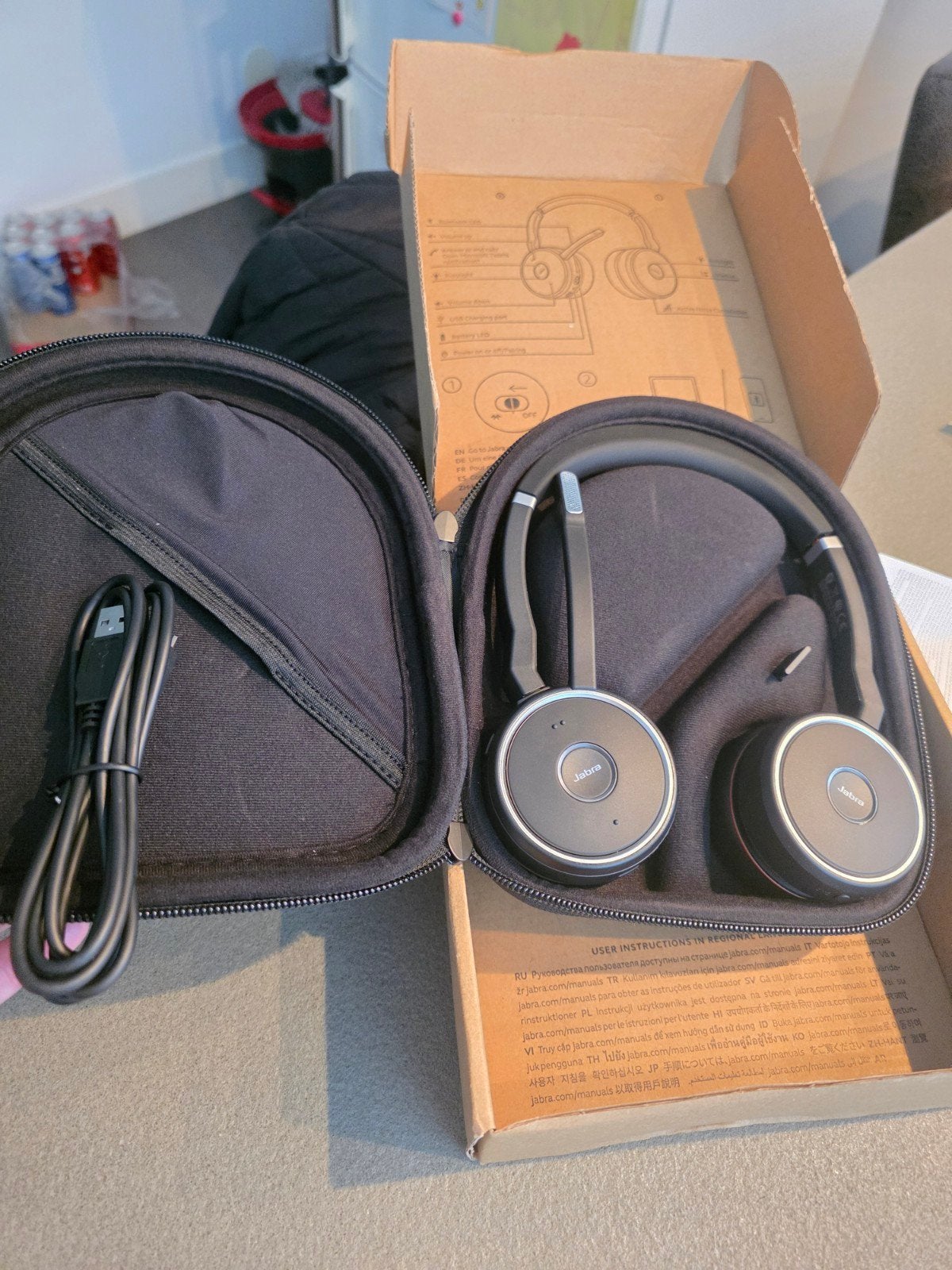 Nieuw in doos Jebra Evolve 75 MS Stereo headset, Nieuw, Ophalen of Verzenden, Draadloos, Over-ear