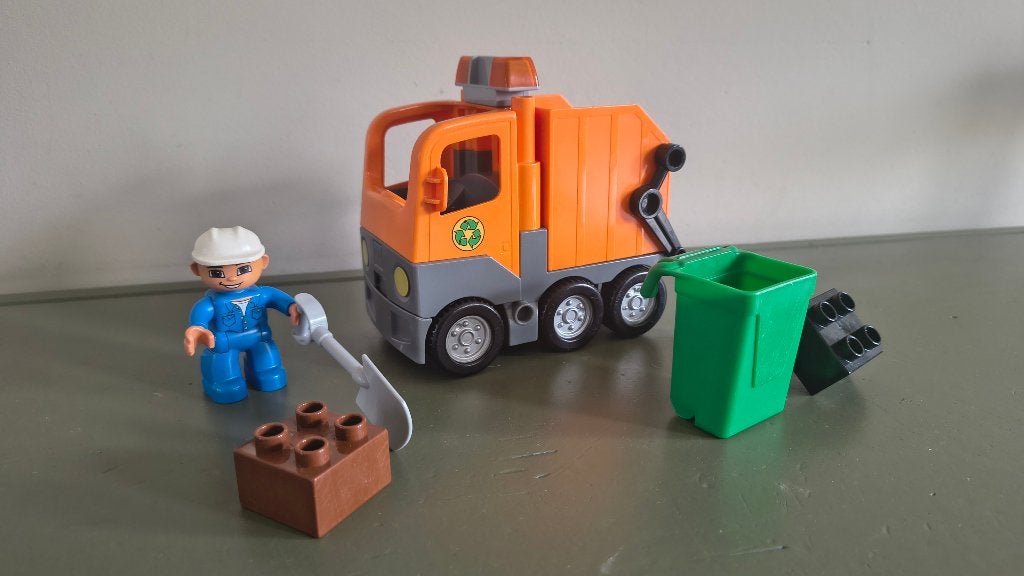 Duplo vuilniswagen 5637, Overige thema's, Compleet, Ophalen of Verzenden, Zo goed als nieuw