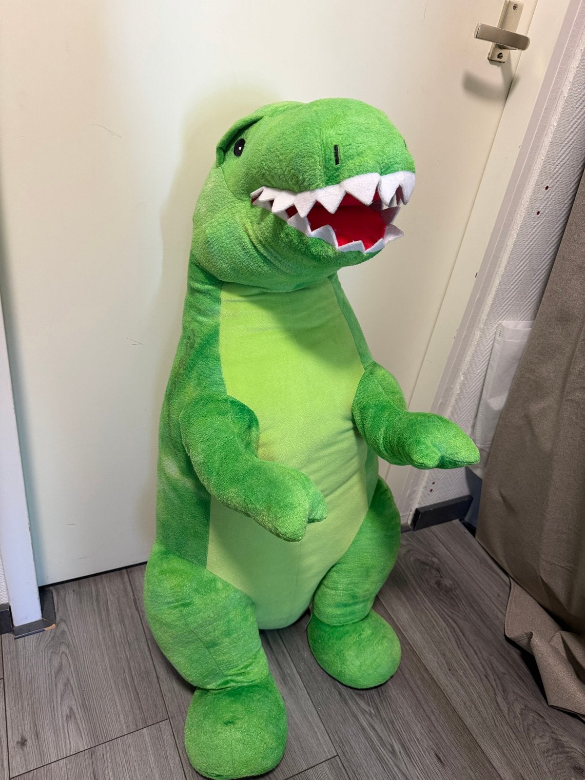 Grote groene dinosaurus knuffel - T-Rex, Ophalen, Overige merken, Wasbaar, Groot (groter dan 80 cm)