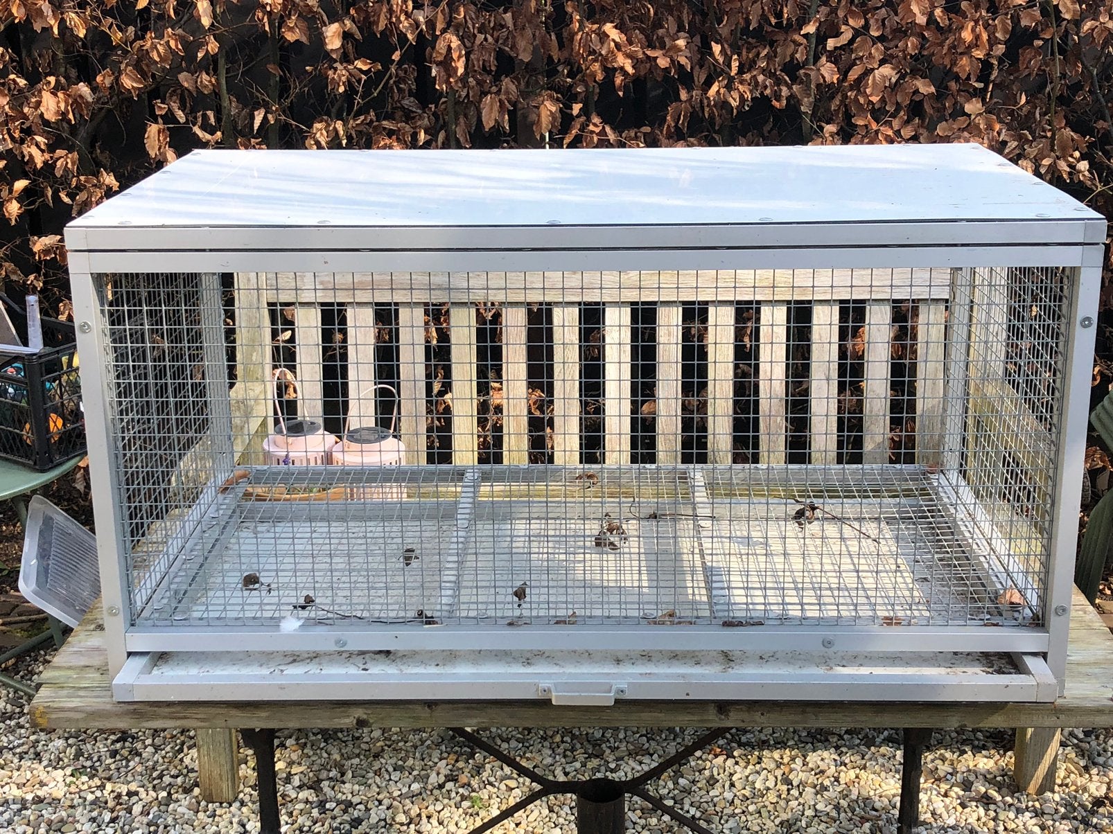 ZGAN Aluminium duivenren met mest lade/rooster, Ophalen, Aluminium, Vogelkooi