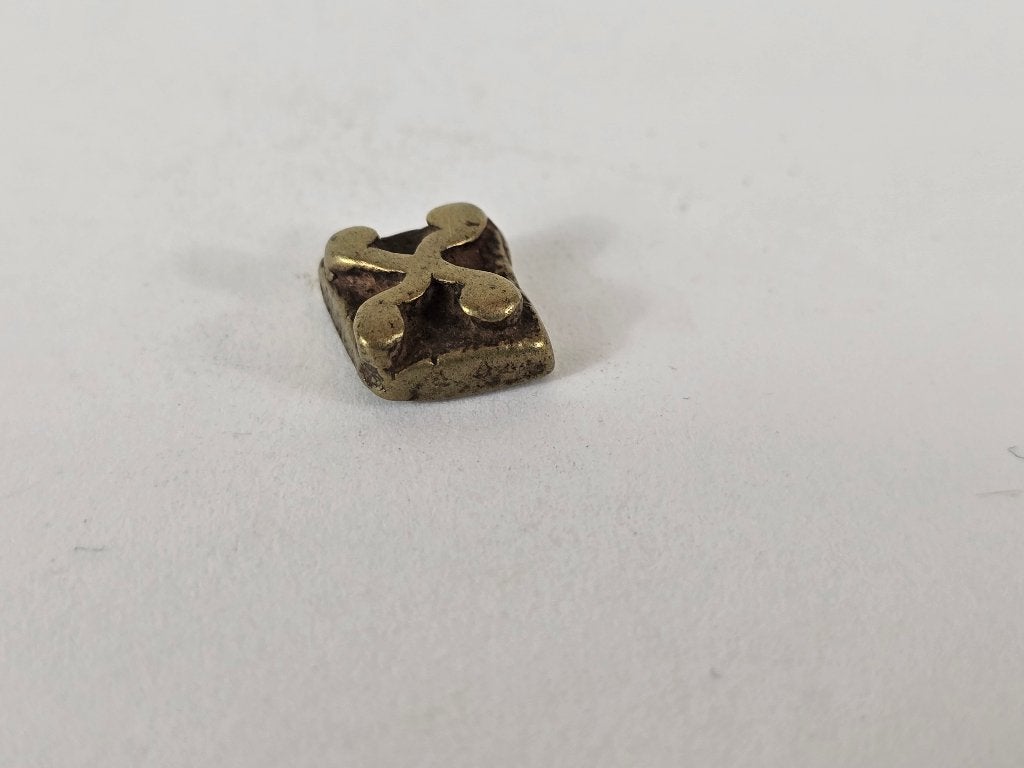 Goudgewicht #53, messing of brons, Akan, Ghana, 18e 19e eeuw, Ophalen of Verzenden