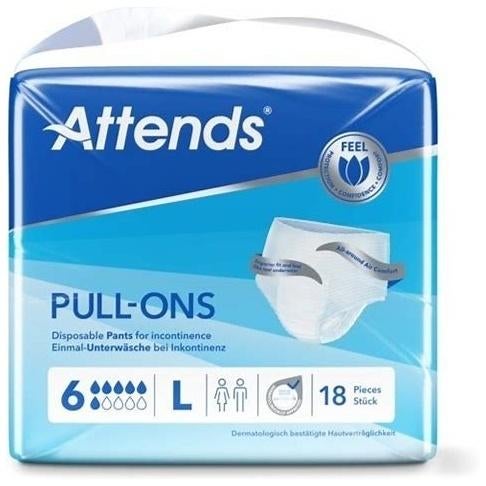 Attends Pull-Ons Plus 6 L Luier Broekje 18 Stuks In Een Pak, Diversen, Verpleegmiddelen, Ophalen of Verzenden, Nieuw