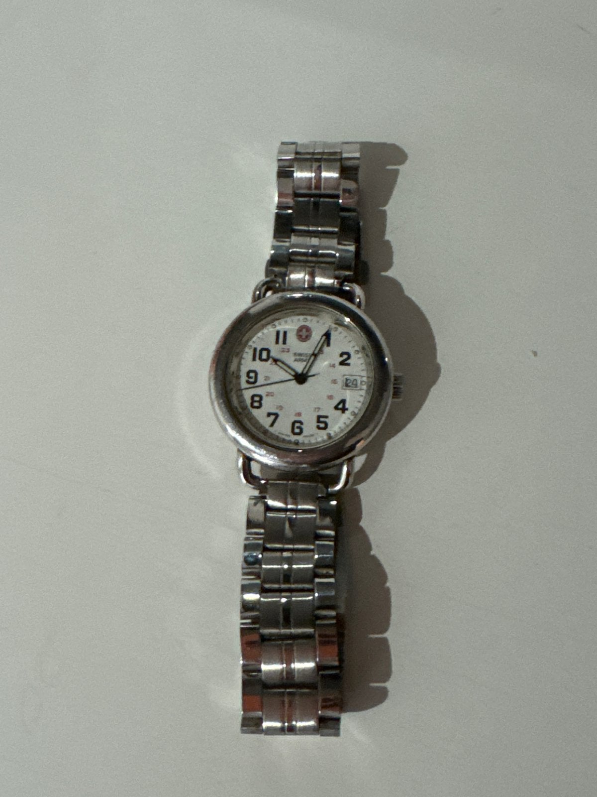 Swiss Army - Zo goed als nieuw, Sieraden, Tassen en Uiterlijk, Overige merken, Staal, Polshorloge, Ophalen of Verzenden