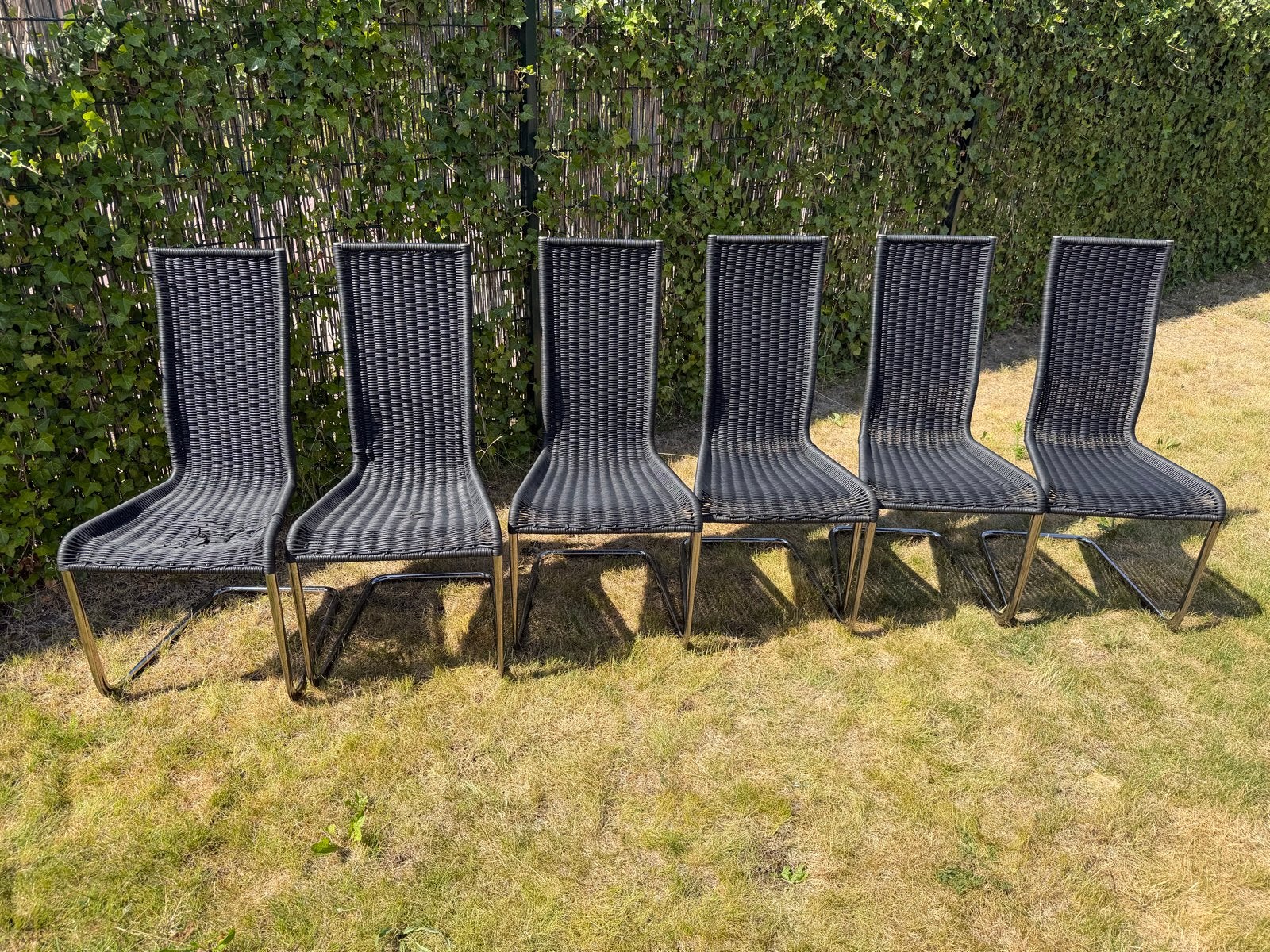 Tecta B25 stoelen - Zwart (set van 6), Huis en Inrichting, Stoelen, Ophalen, Kunststof, Gebruikt, Zwart
