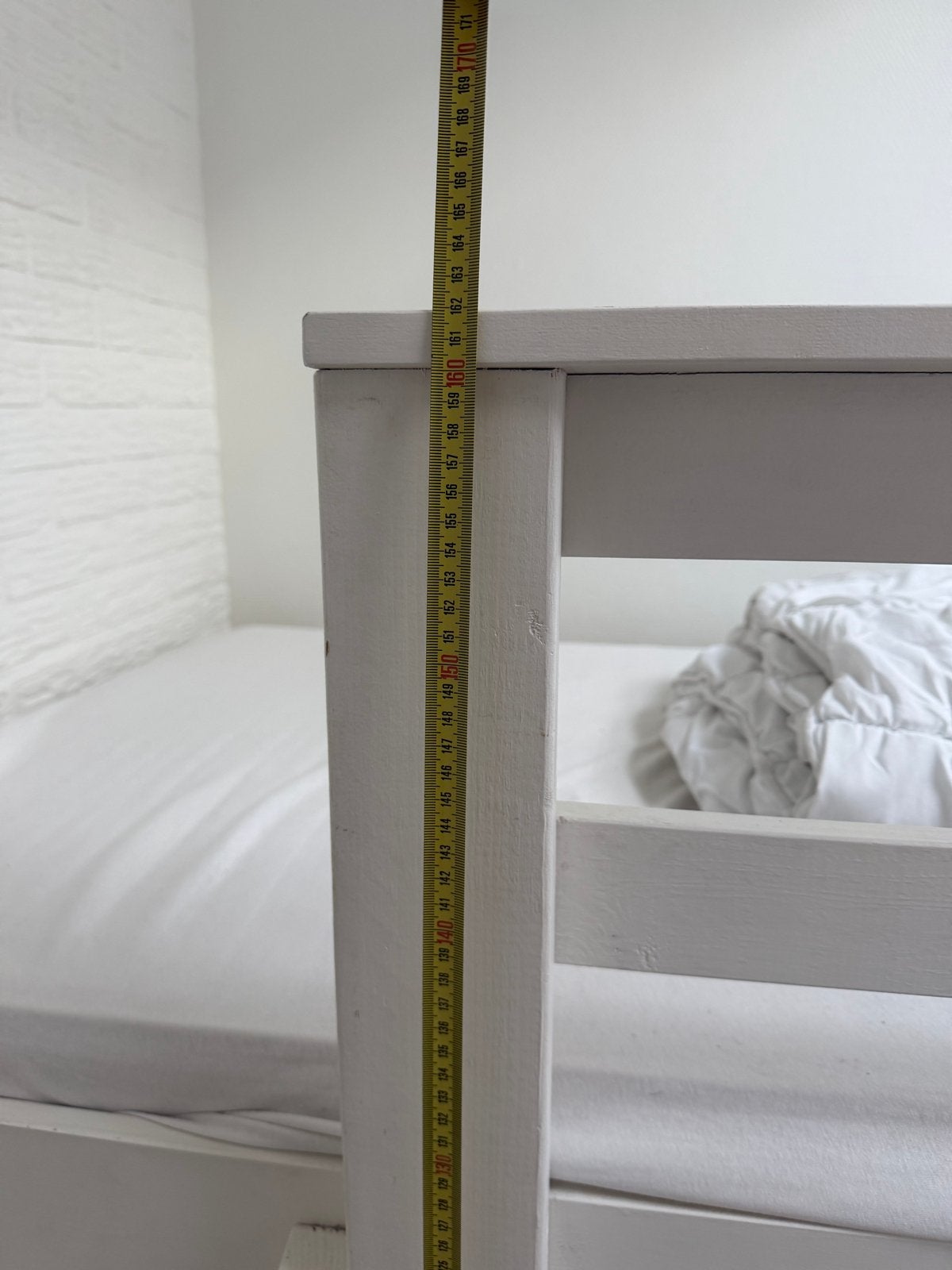 Stapelbed 2.00x90, 1.60m hoog, Ophalen, 90 cm, 160 tot 180 cm, Tweepersoons