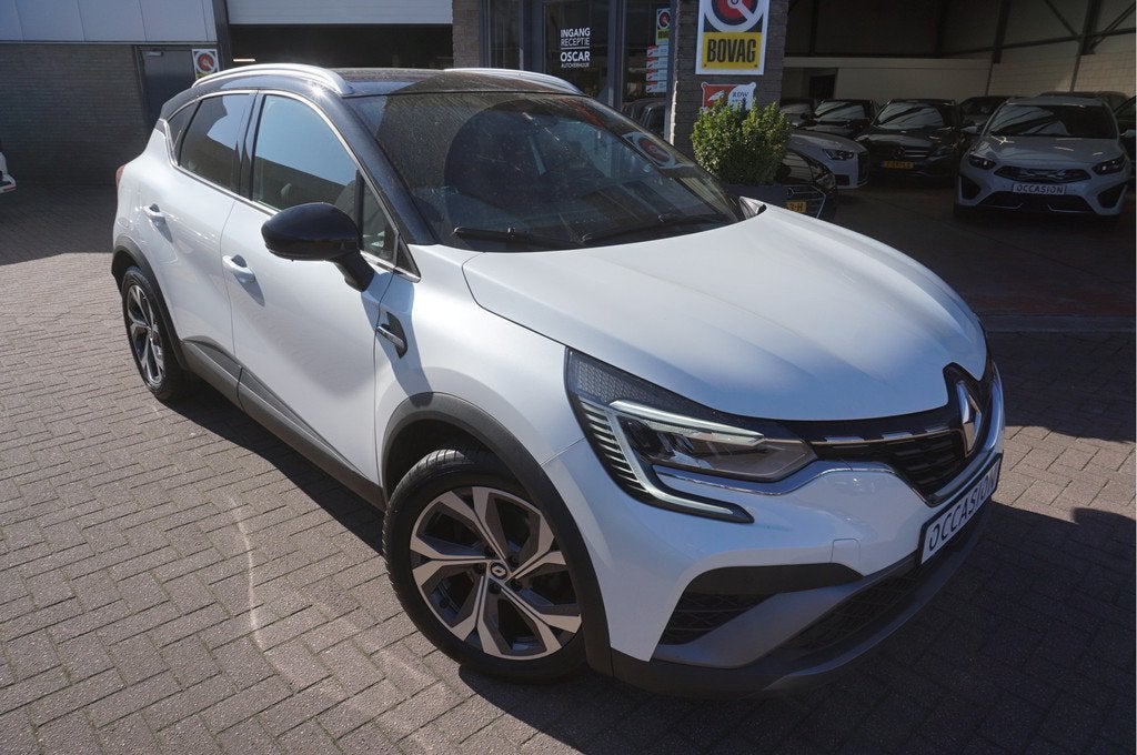 Renault Captur 1.6 E-Tech Plug-in Hybrid 160 R.S. Line Autom, Auto's, Renault, 77 km/l, Gebruikt, 4 cilinders, Leder en Stof