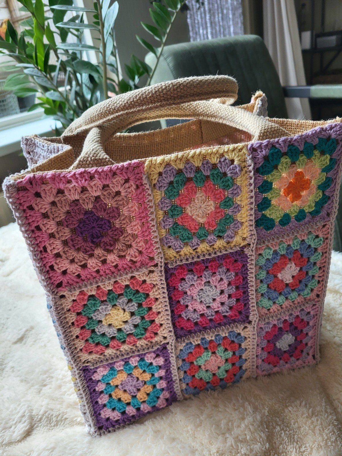 Gehaakte Granny Square Tas - Kleurrijk en Uniek, Ophalen of Verzenden