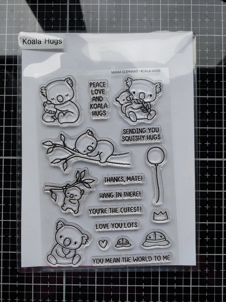 Stempel - Koala Hugs van Mama Elephant., Ophalen of Verzenden, Zo goed als nieuw, Clearstamp