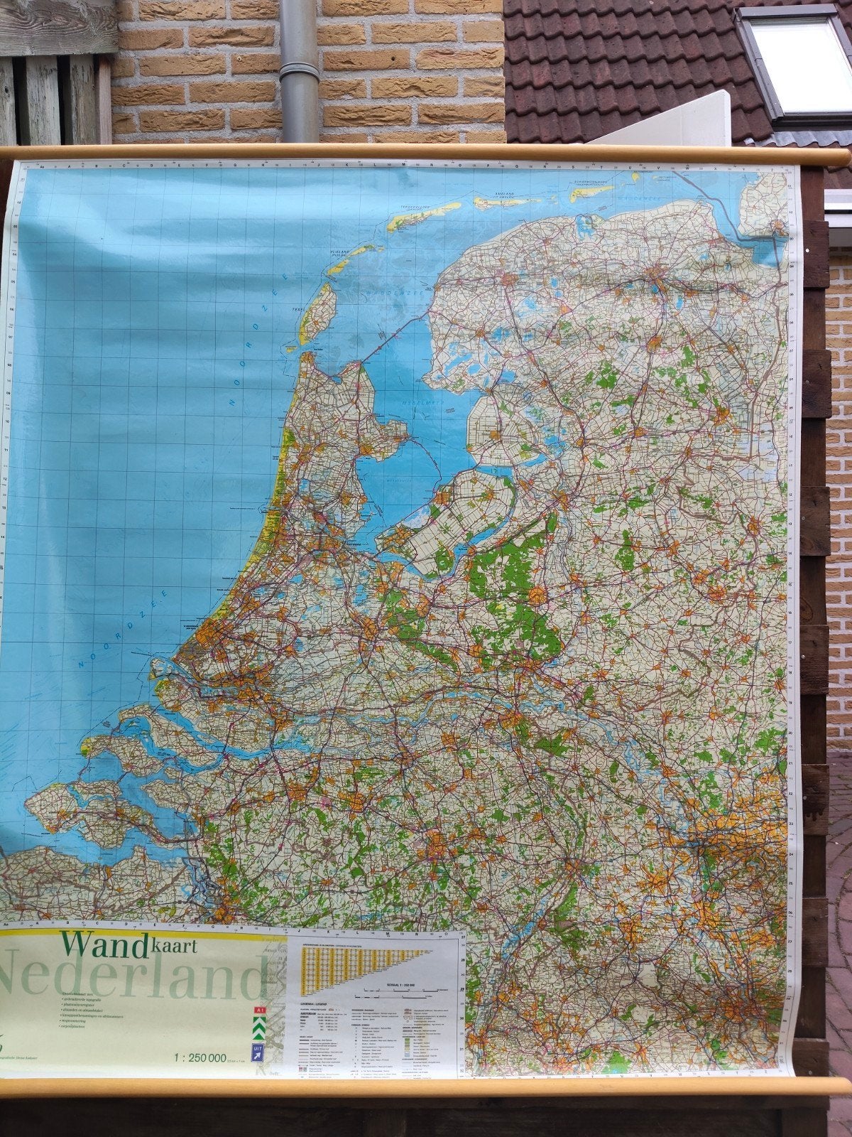 Grote Wandkaart/Schoolkaart.  Nederland 1:250.000, 2000 tot heden, Landkaart, Nederland, Ophalen
