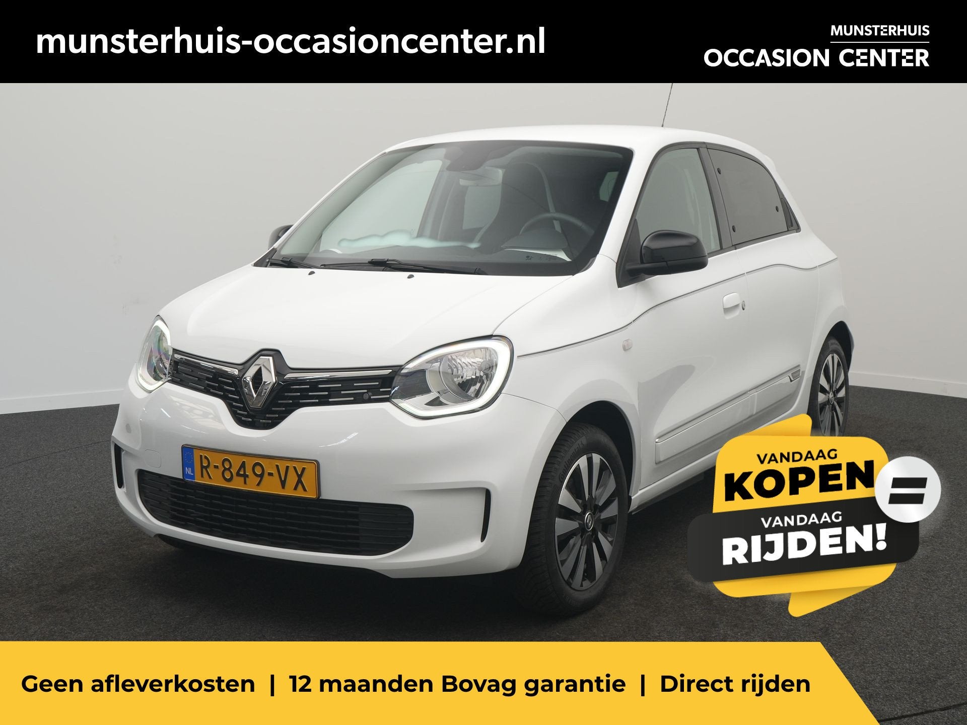 Renault Twingo Z.E. R80 E-Tech Techno 22 kWh - Volledig elek, Automaat, 12 maanden, 22 kWh, Wit