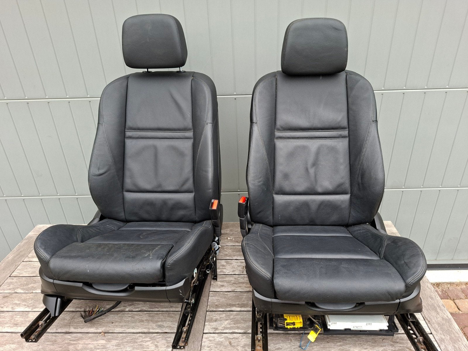 Set Originele BMW Lederen Sportstoelen (E60/E61/E70) – Zwart, Ophalen, Gebruikt, BMW