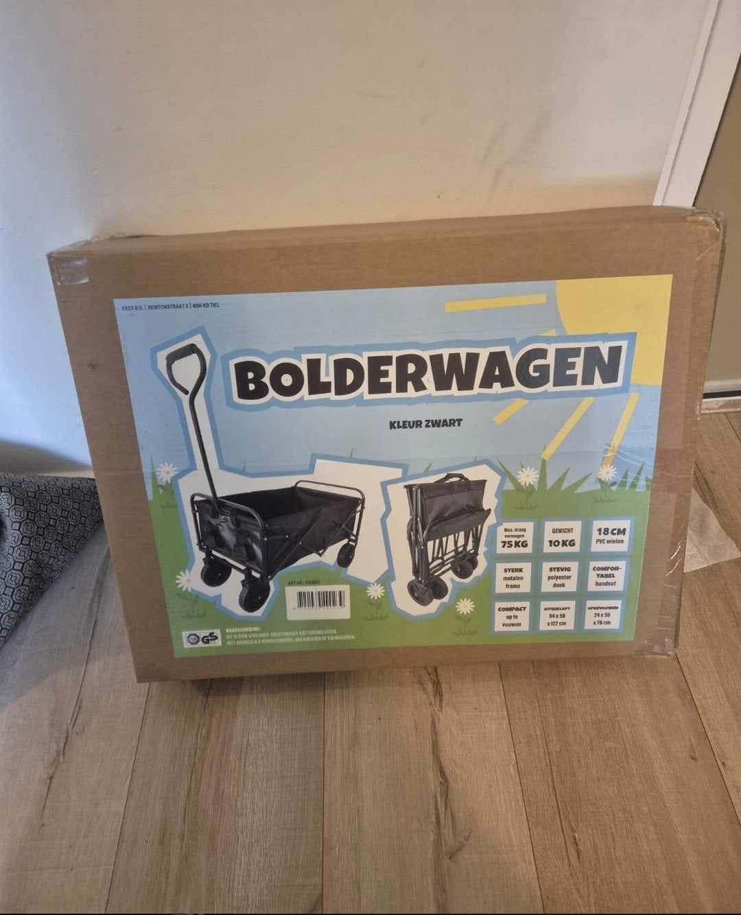 Nieuwe Opvouwbare Bolderwagen - Zwart, Ophalen
