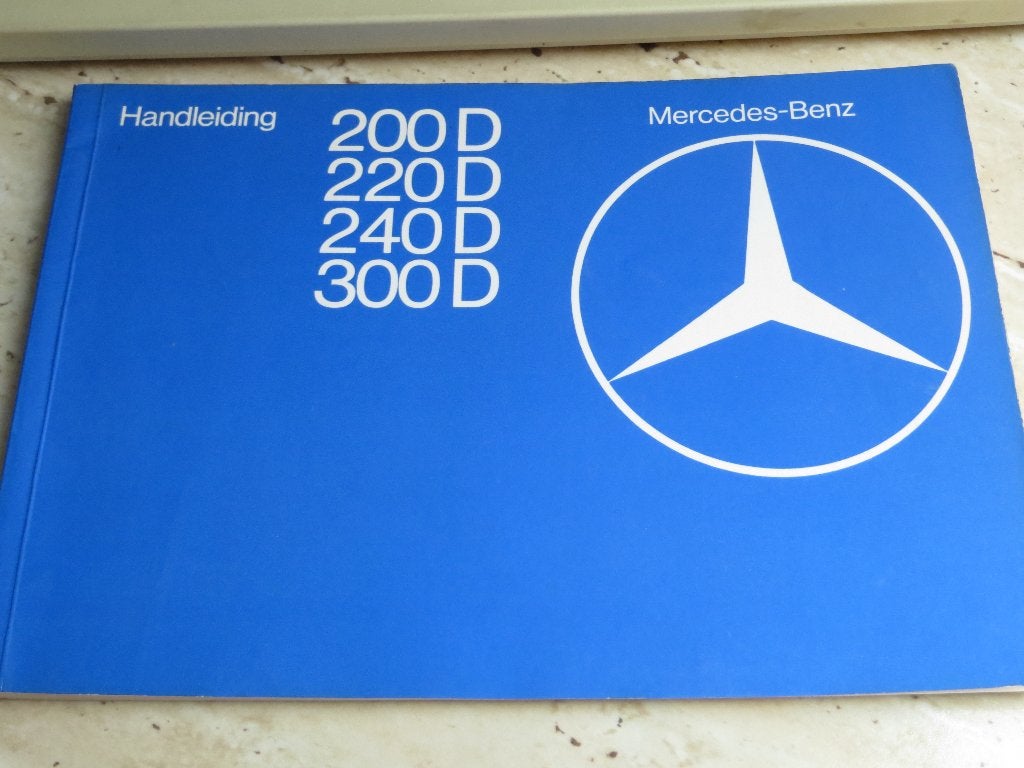 Instructieboek Mercedes 200D 220D 240D 300D W123 1978, mooi!, Ophalen of Verzenden