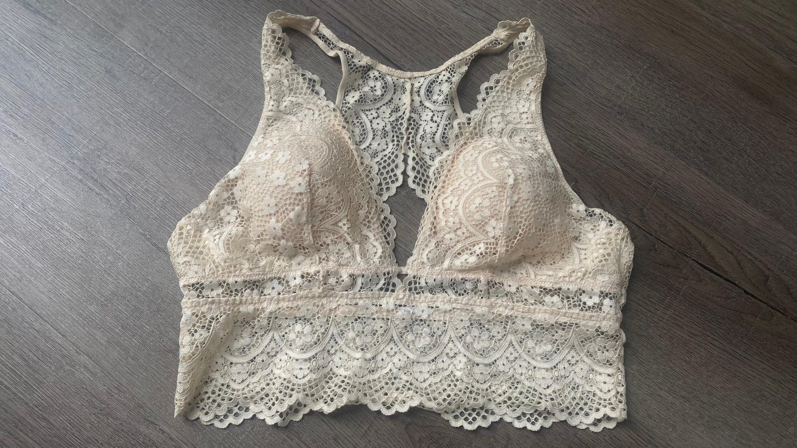 Bralette  kant stretch ecru, Kleding | Dames, Ophalen, Zo goed als nieuw, Beige, Zonder mouw