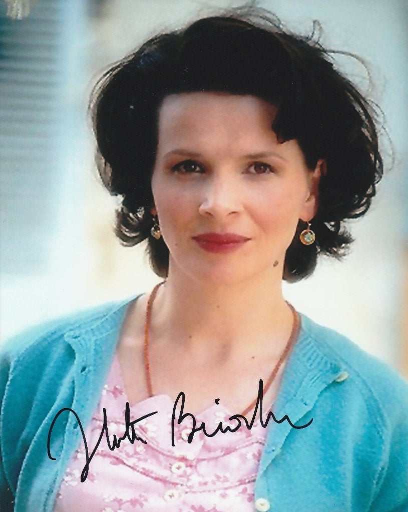 Handtekening Juliette Binoche, Ophalen of Verzenden, Zo goed als nieuw, Film, Foto of Kaart