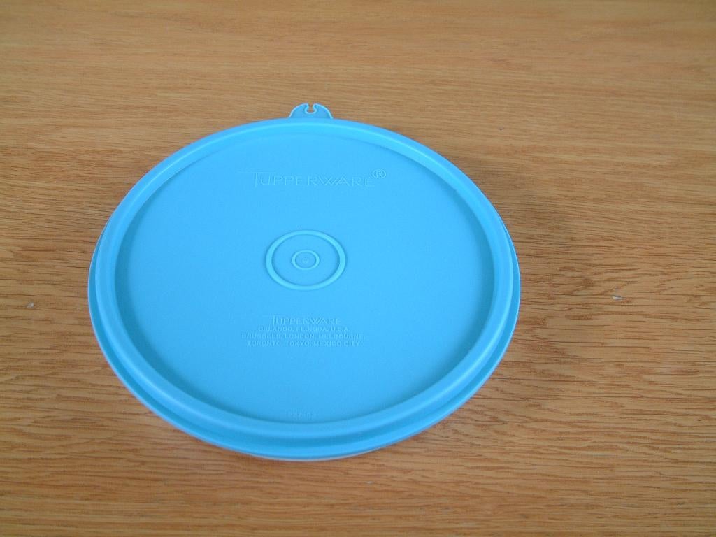 tupperware ronde trommel blauw deksel nr 14, Ophalen of Verzenden, Blauw