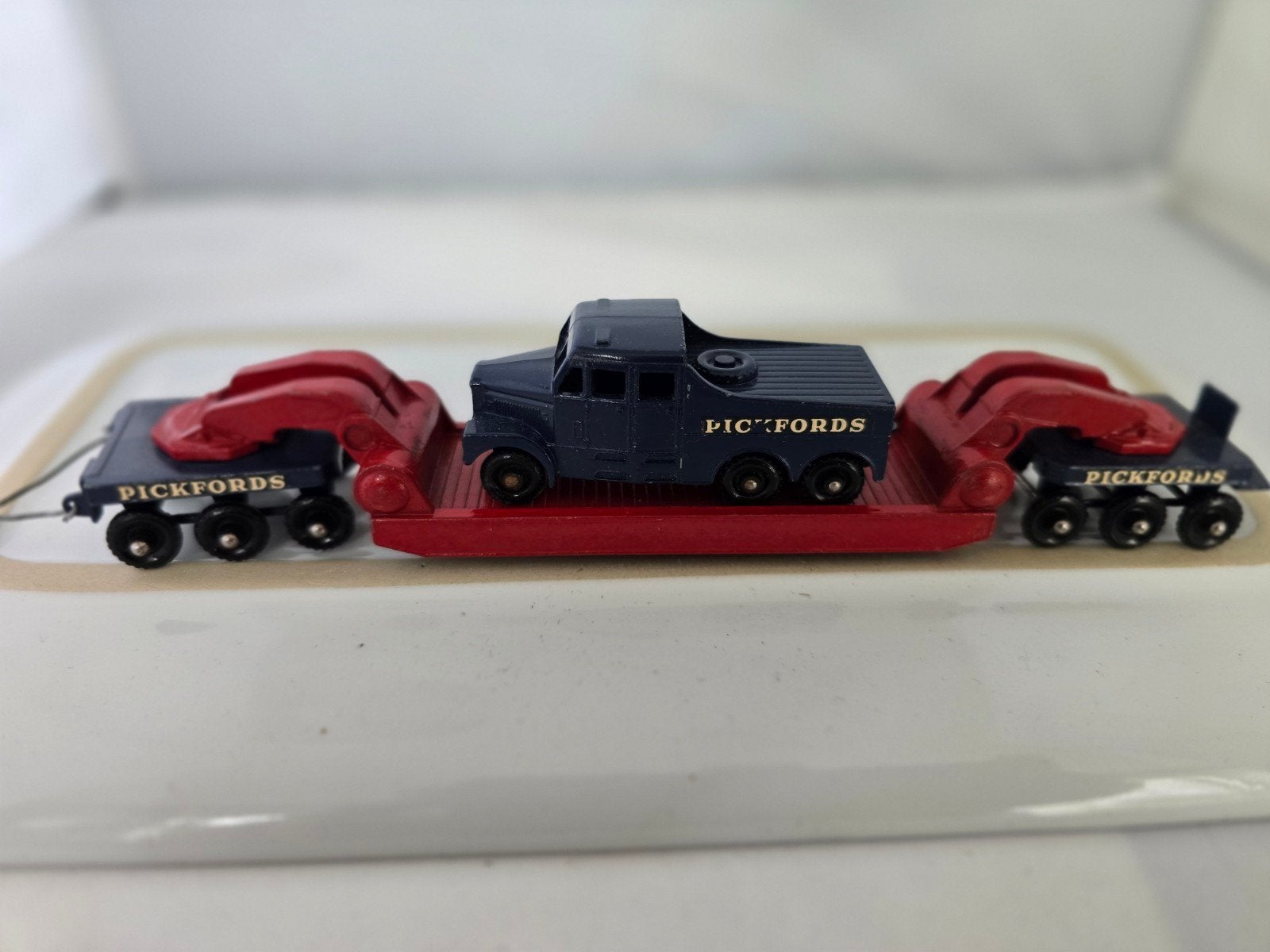 Vintage Matchbox Pickfords Truck met Trailer m6a2, Ophalen of Verzenden