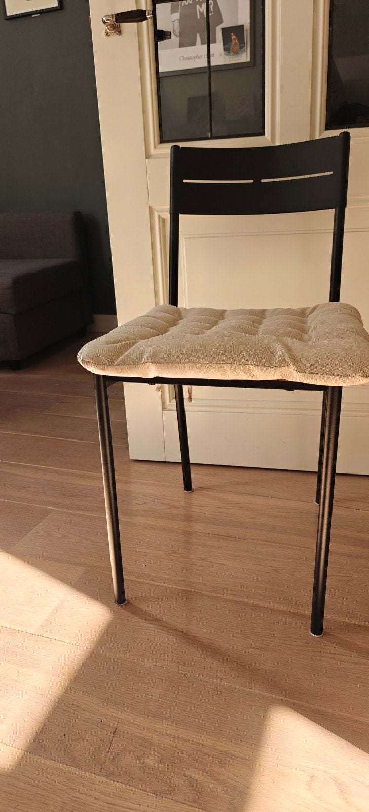 x3 Ikea Sandsberg chair with cushion included, Ophalen, Drie, Hout, Zwart