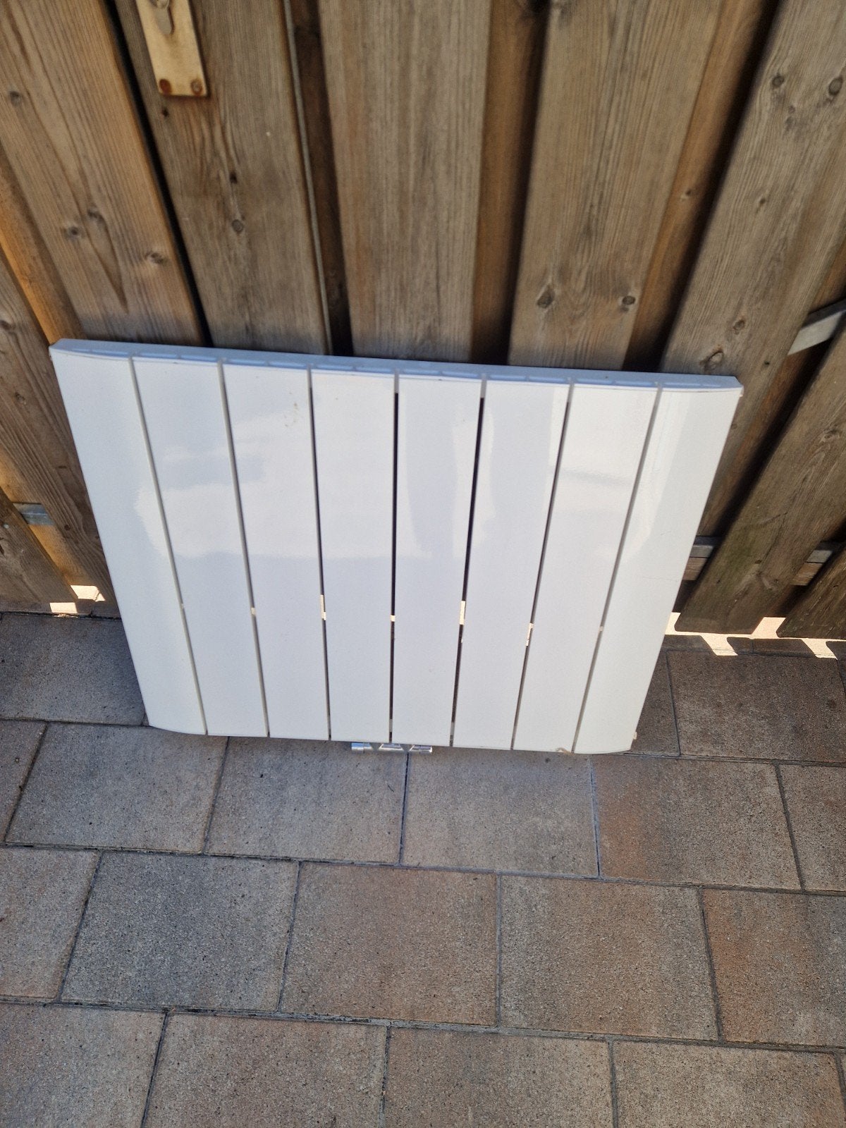 Aluminium radiator 60x76x4 cm met midden aansluiting, 30 tot 80 cm, Radiator, Ophalen of Verzenden, Zo goed als nieuw