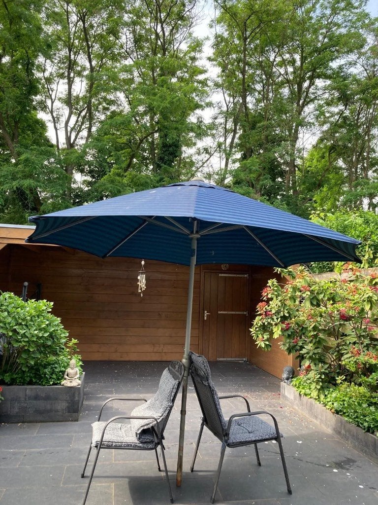 Parasol, Tuin en Terras, Parasols, Ophalen, Gebruikt, Kantelbaar, Minder dan 1 meter