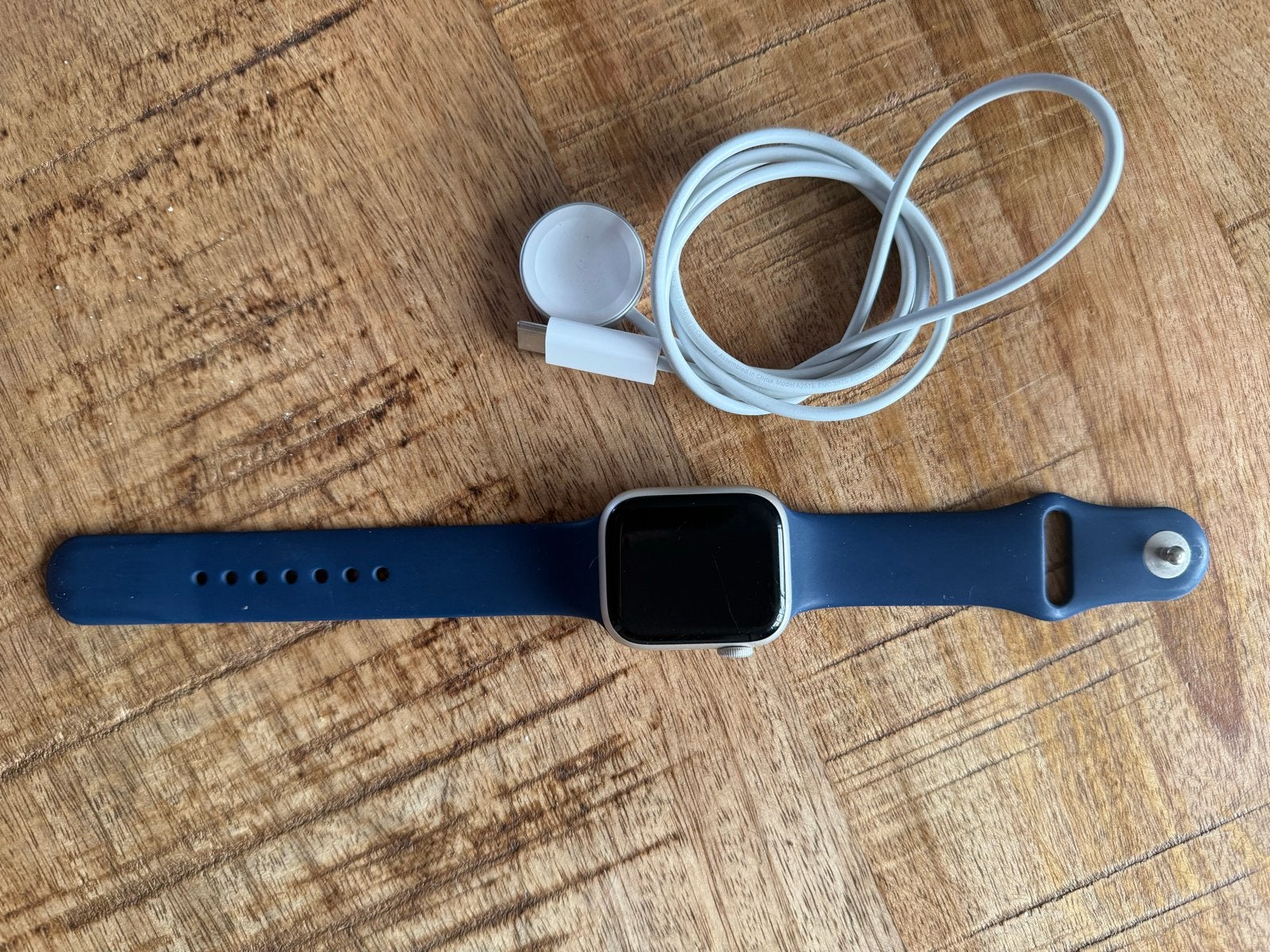 Apple Watch Series 8 41mm, Sieraden, Tassen en Uiterlijk, Smartwatches, Ophalen, Gebruikt, Blauw, Hartslag