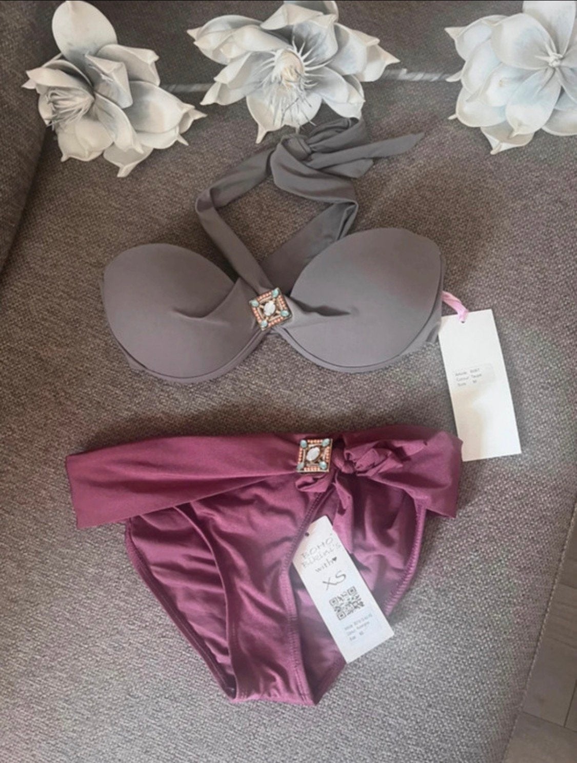 Nieuw Boho Bikini’s, Ophalen of Verzenden, Nieuw, Grijs, Bikini