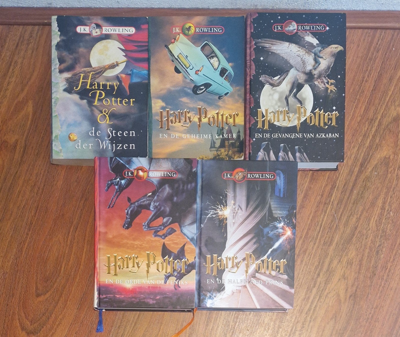 Harry Potter boeken deel 1, 2, 3, 5 en 6 in goede staat!, Ophalen of Verzenden, Zo goed als nieuw, Boek of Poster