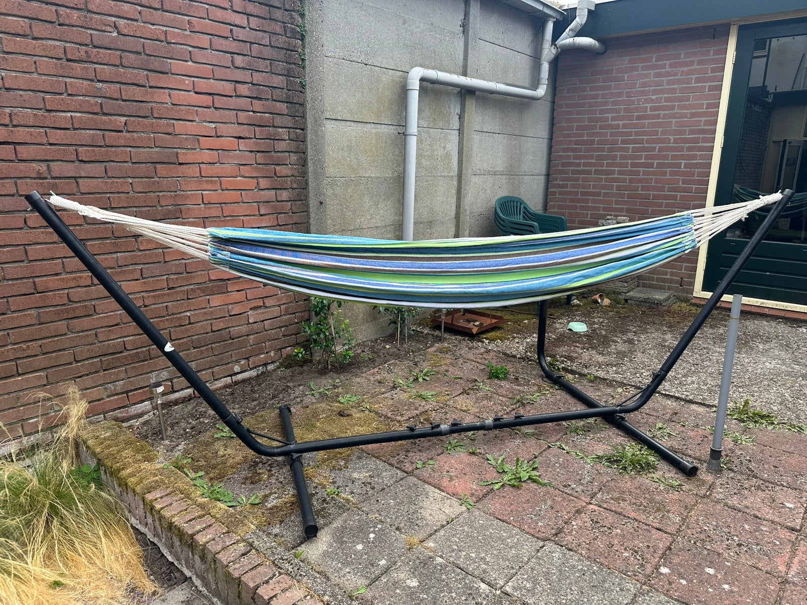 Hangmat voor twee personen, Tuin en Terras, Hangmatten, Ophalen, Gebruikt, Meerpersoons, Met standaard