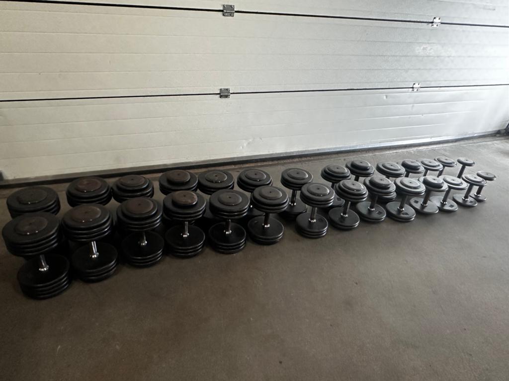 4 t/m 34kg Vaste Gijzeren Dumbells, Sport en Fitness, Fitnessmaterialen, Ophalen, Gebruikt, Dumbbell